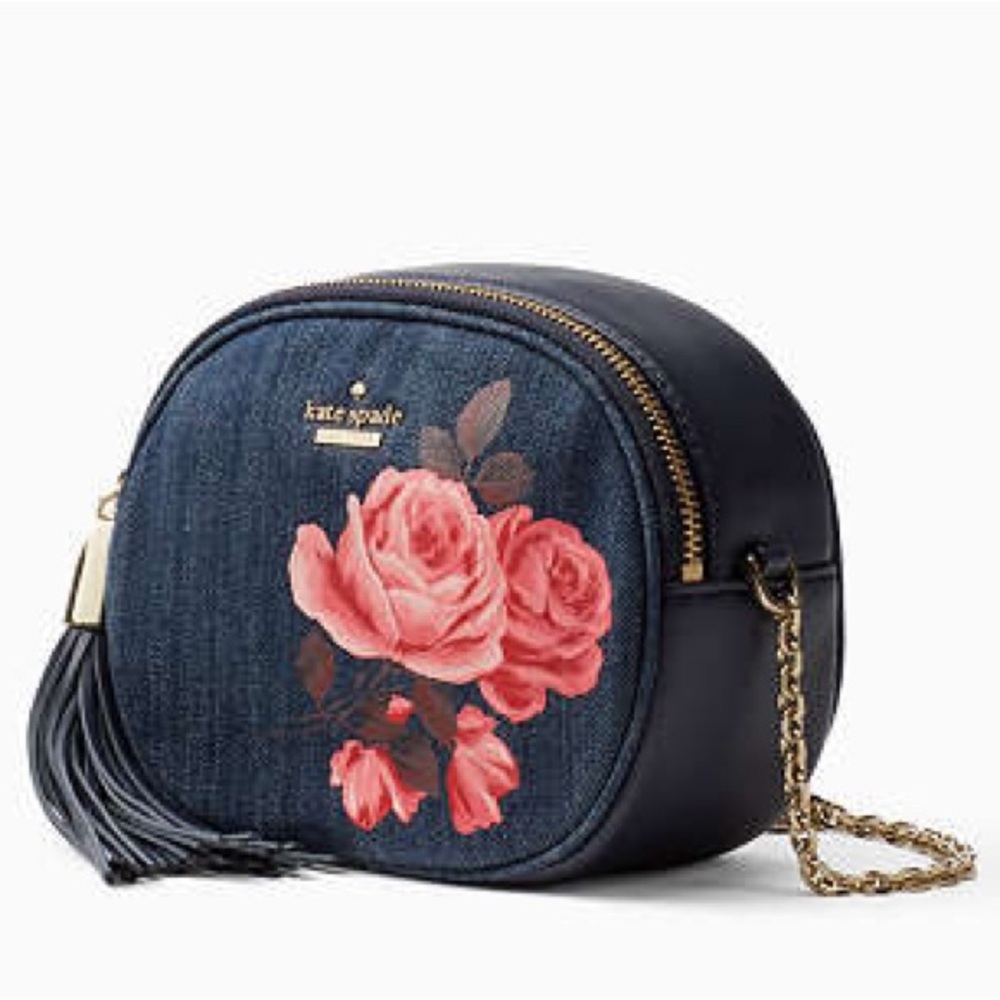 🔜 [Kate Spade] Emerson Place Rose Denim Tinley - Ocean Fog